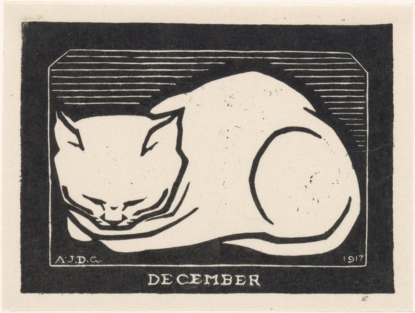 Julie de Graag — December | Woodcut Print