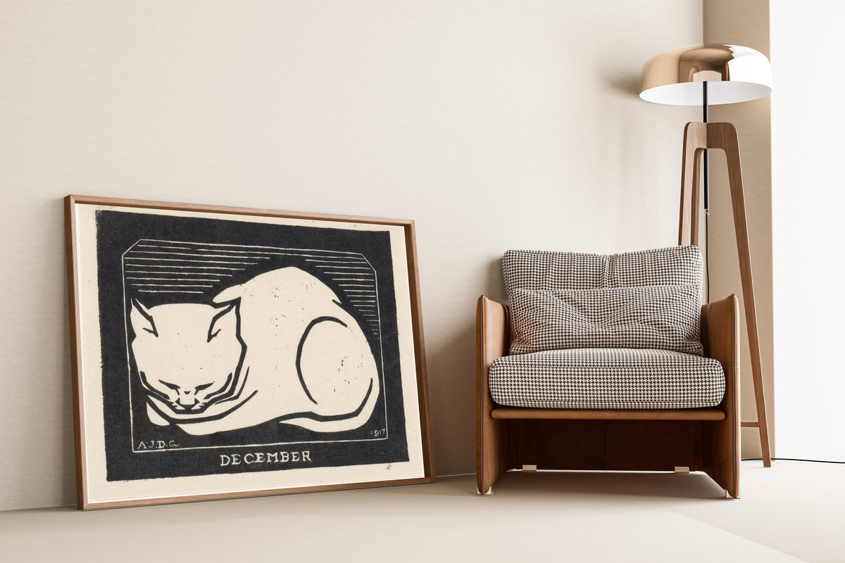 Julie de Graag — December | Woodcut Print