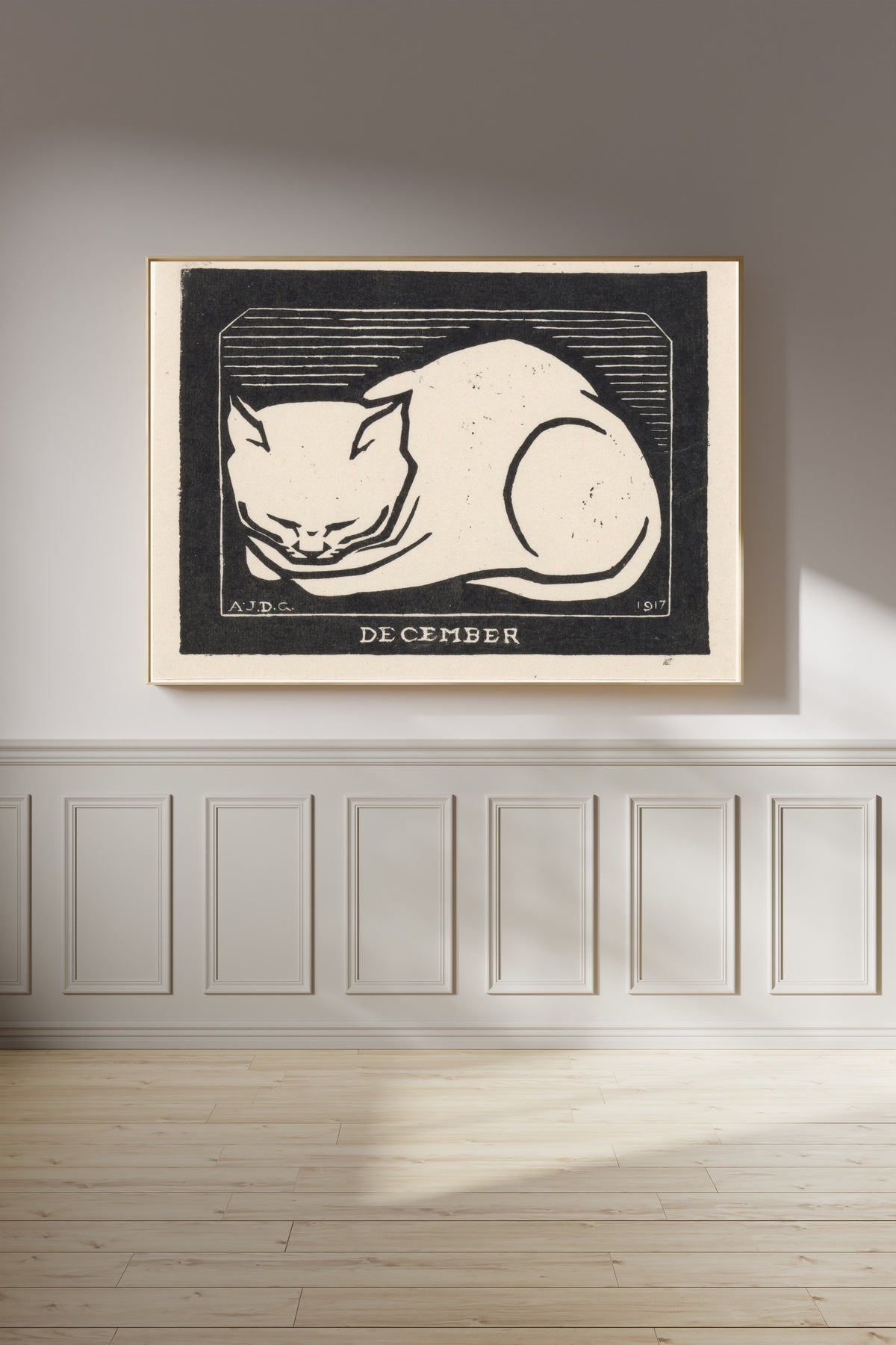Julie de Graag — December | Woodcut Print