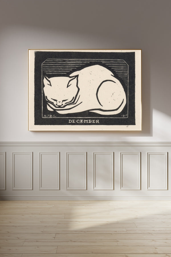 Julie de Graag — December | Woodcut Print