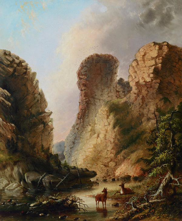 Alfred Jacob Miller — Deer by the River, Wyoming | Fine Art Print