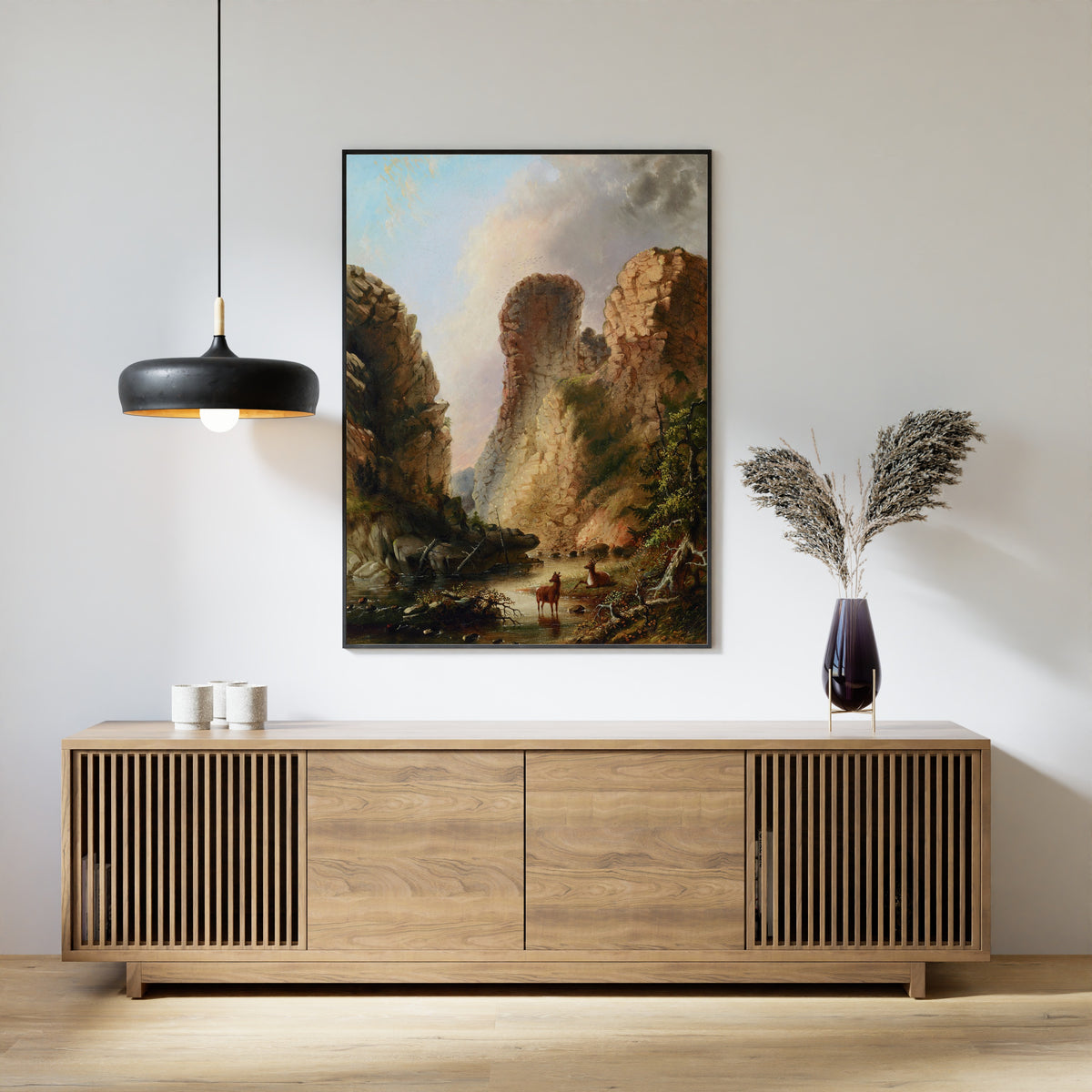 Alfred Jacob Miller — Deer by the River, Wyoming | Fine Art Print