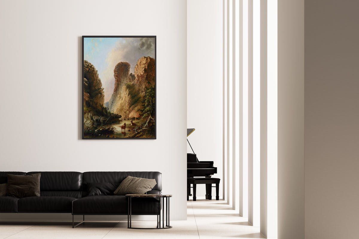 Alfred Jacob Miller — Deer by the River, Wyoming | Fine Art Print