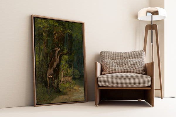 Gustave Courbet — Deer in the Forest | Fine Art Print