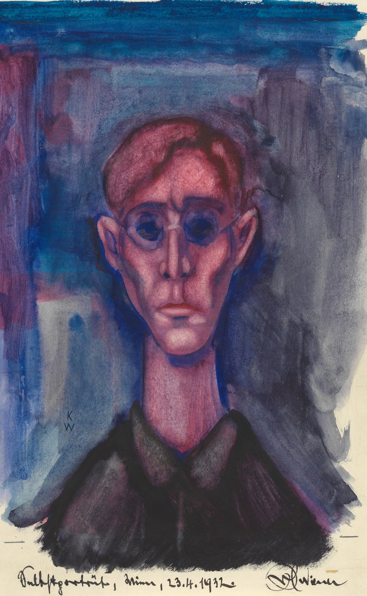 Karl Wiener — Depression, Selbstporträt (Depression, Self-Portrait) | Expressionist Art Print