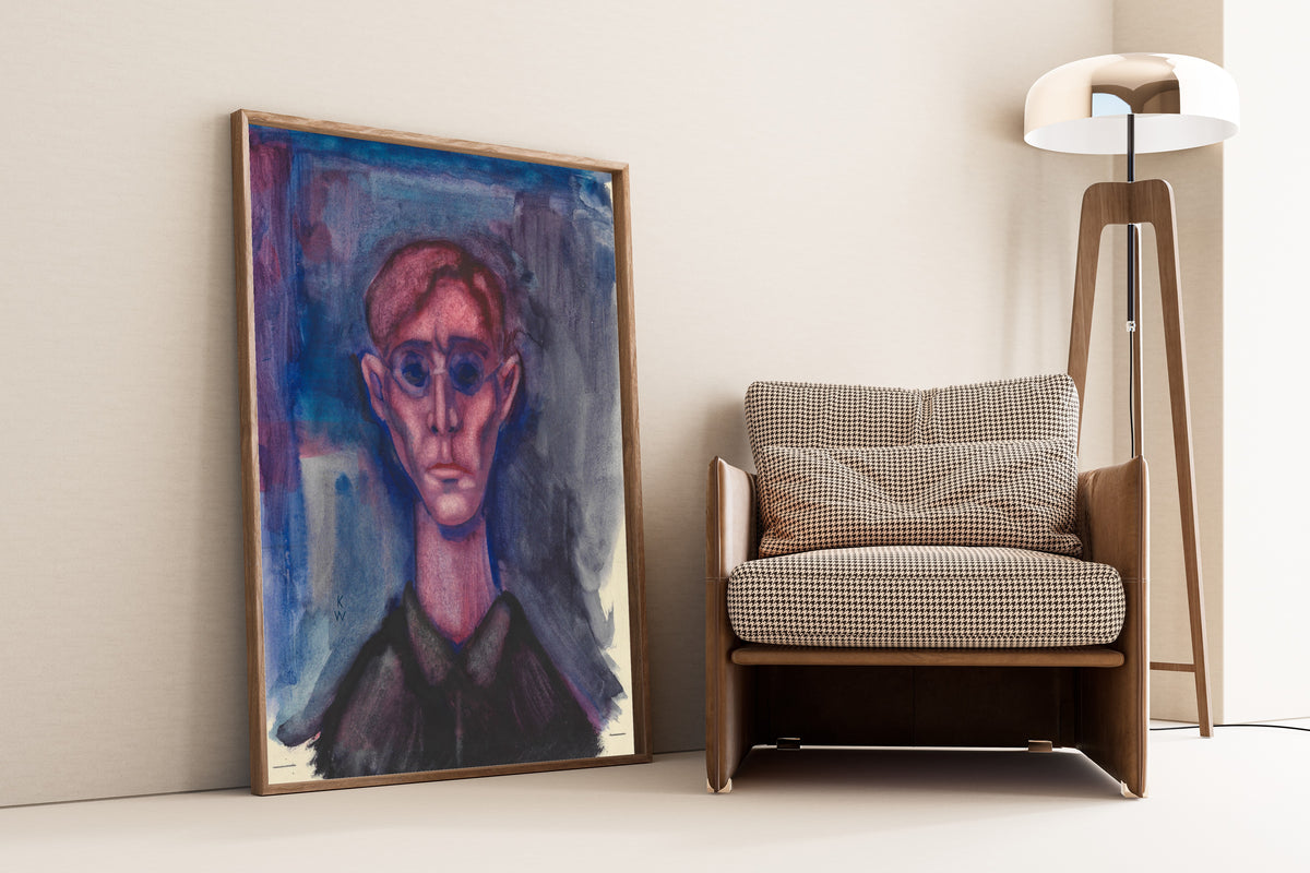 Karl Wiener — Depression, Selbstporträt (Depression, Self-Portrait) | Expressionist Art Print