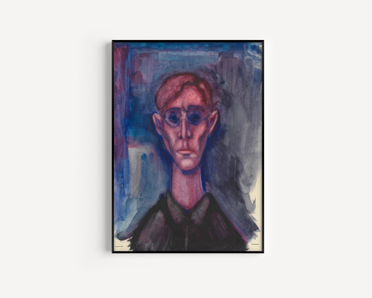 Karl Wiener — Depression, Selbstporträt (Depression, Self-Portrait) | Expressionist Art Print