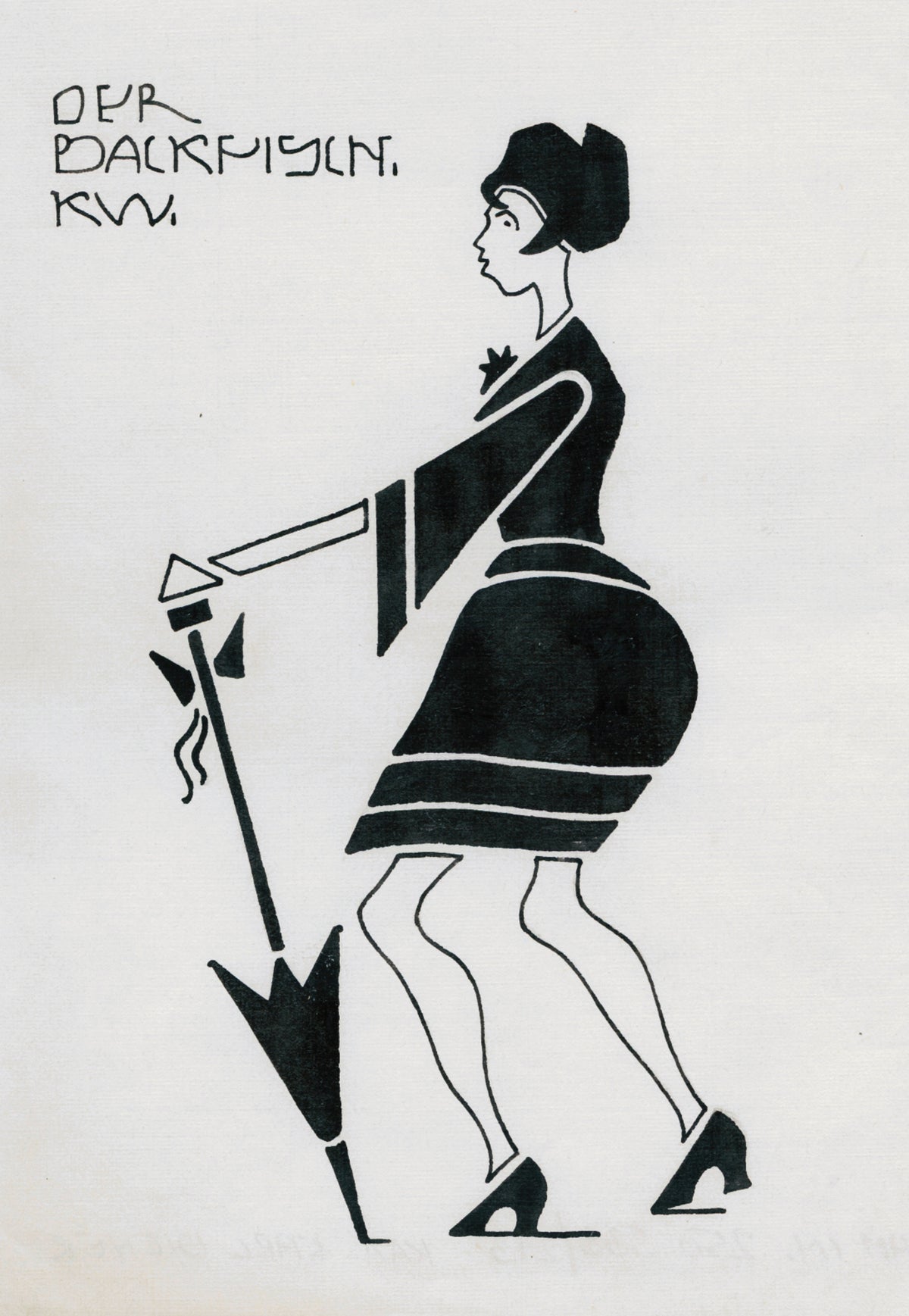Karl Wiener — Der Backfisch (The Teenage Girl) | Modernist Illustration Print