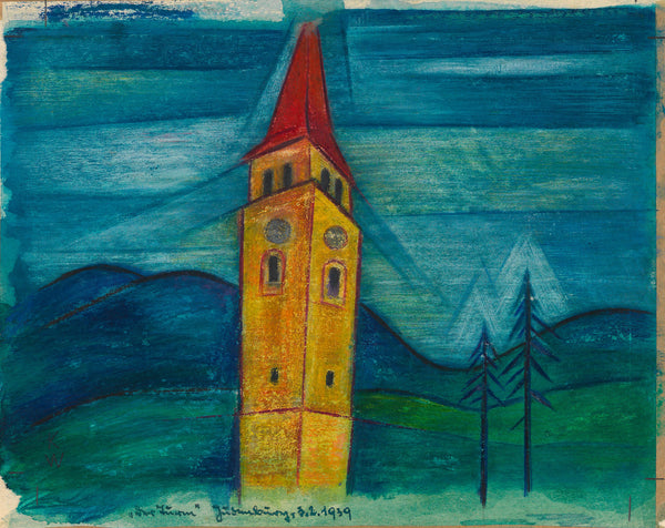 Karl Wiener — Der Turm (The Tower) | Expressionist Art Print