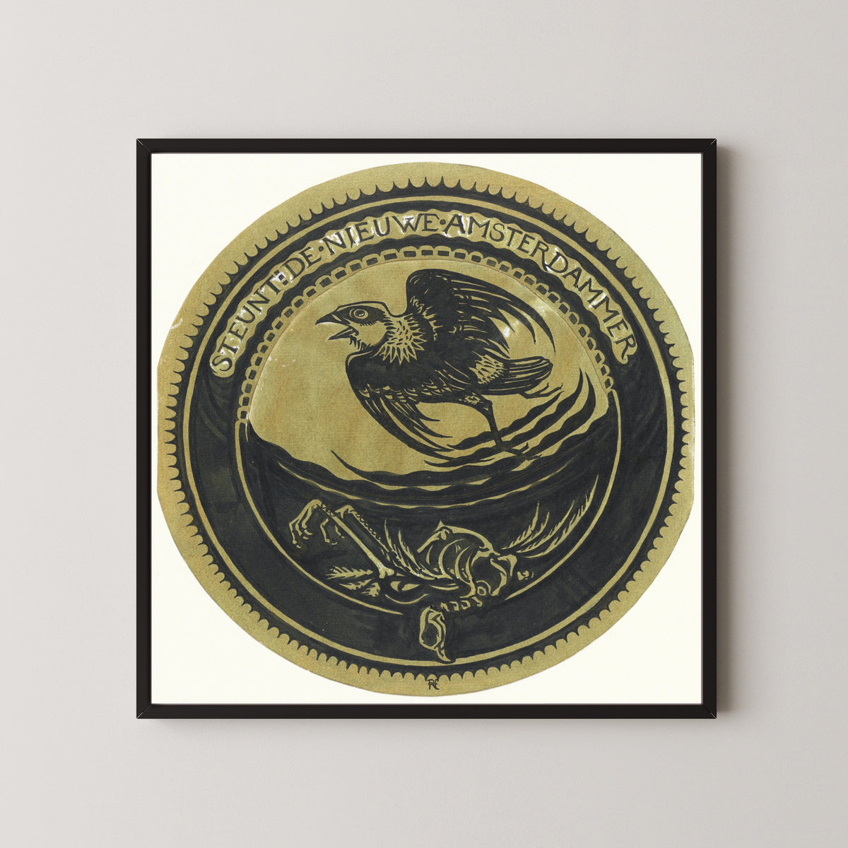 Richard Roland Holst — Design for a Vignette: Steunt De Nieuwe Amsterdammer | Art Nouveau Design Print