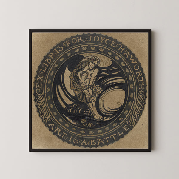 Richard Roland Holst — Design for an Ex Libris for Joyce Haworth | Art Nouveau Design Print