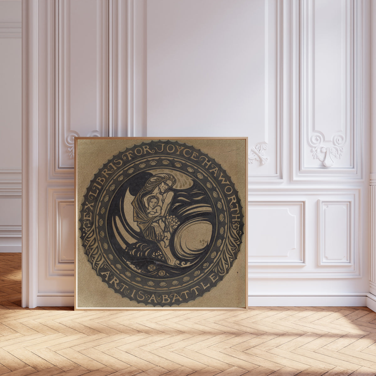 Richard Roland Holst — Design for an Ex Libris for Joyce Haworth | Art Nouveau Design Print