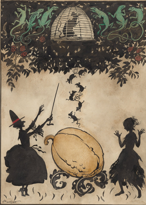 Arthur Rackham — Design for the Cover of Cinderella | Fairy Tale Illustration Print