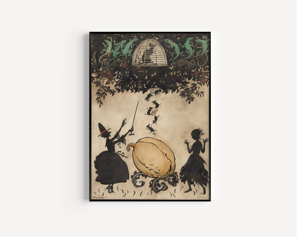 Arthur Rackham — Design for the Cover of Cinderella | Fairy Tale Illustration Print