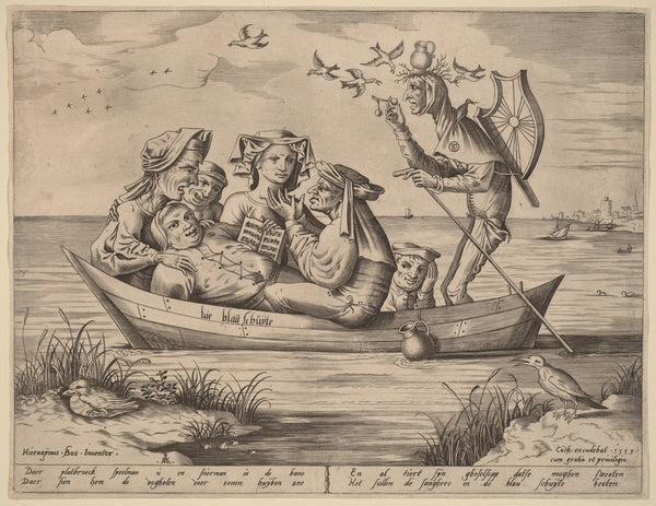 Hieronymus Bosch — Die Blau Schuyte (The Blue Boat) | Engraving Print