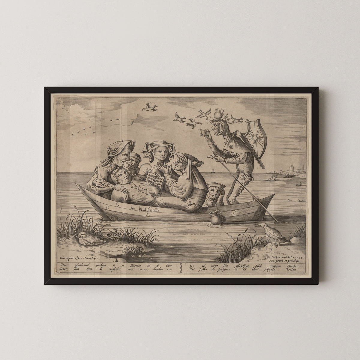 Hieronymus Bosch — Die Blau Schuyte (The Blue Boat) | Engraving Print