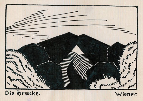 Karl Wiener — Die Brücke (The Bridge) | Modernist Landscape Print