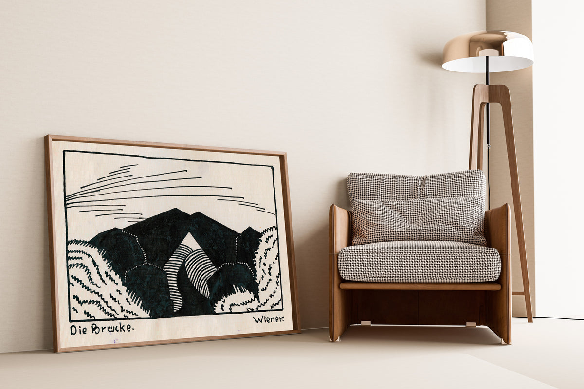 Karl Wiener — Die Brücke (The Bridge) | Modernist Landscape Print