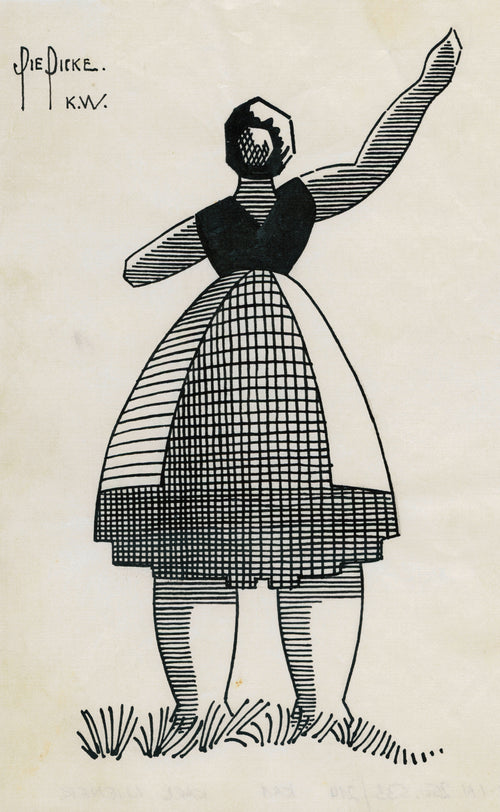 Karl Wiener — Die Dicke (The Stout Woman) | Modernist Illustration Print