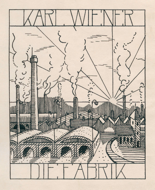 Karl Wiener — Die Fabrik (The Factory) | Modernist Illustration Print