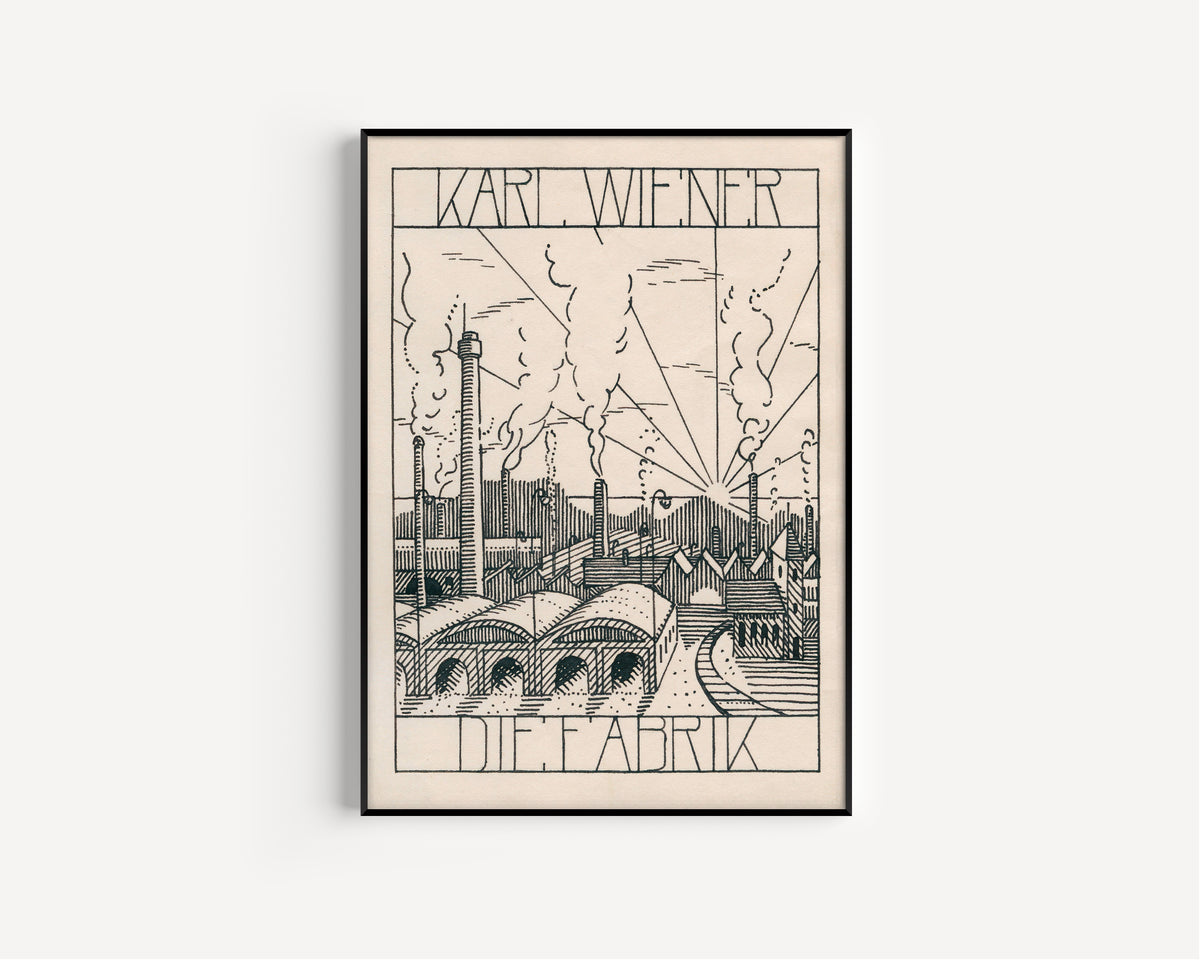 Karl Wiener — Die Fabrik (The Factory) | Modernist Illustration Print