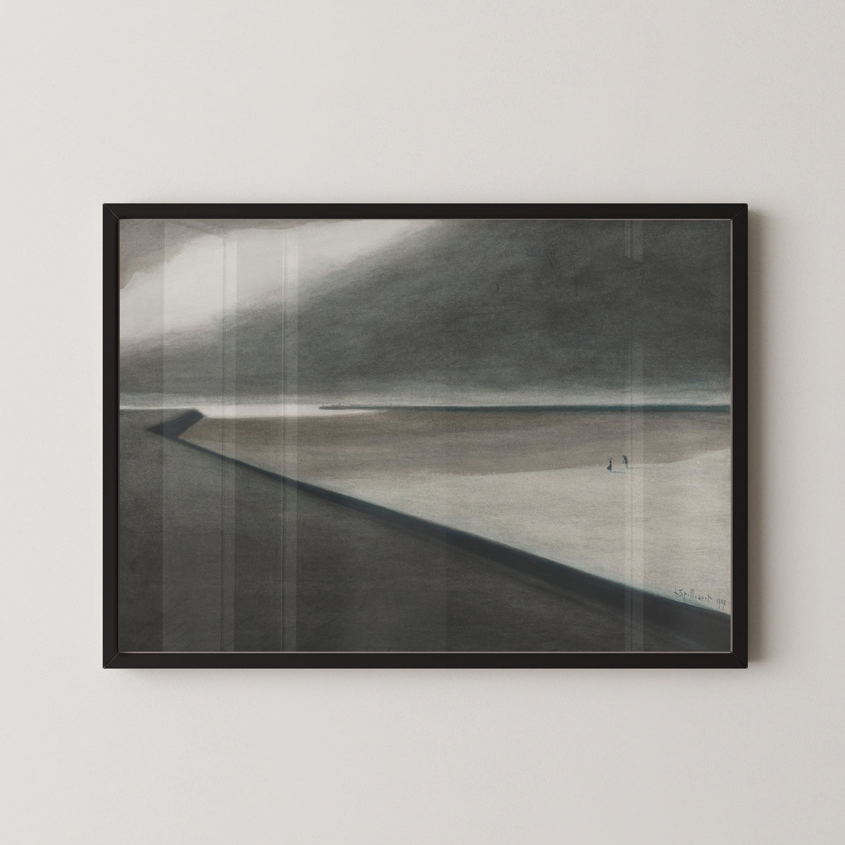 Léon Spilliaert — Digue et plage | Symbolist Art Print