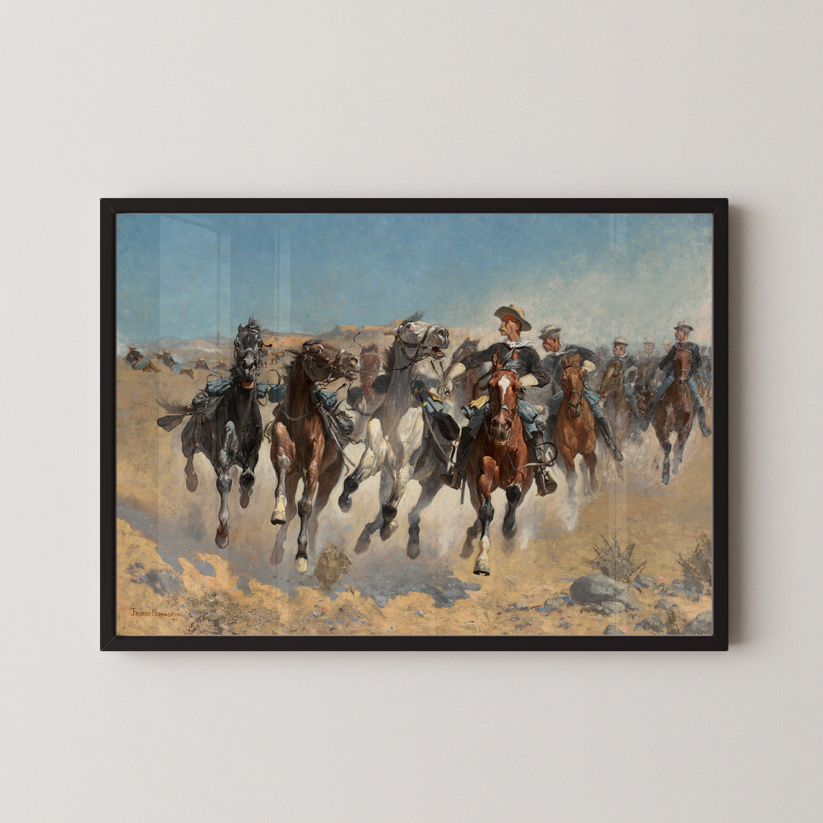 Frederic Remington — Dismounted: The Fourth Troopers Moving the Led Horses | Western Art Print