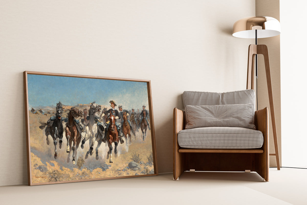 Frederic Remington — Dismounted: The Fourth Troopers Moving the Led Horses | Western Art Print