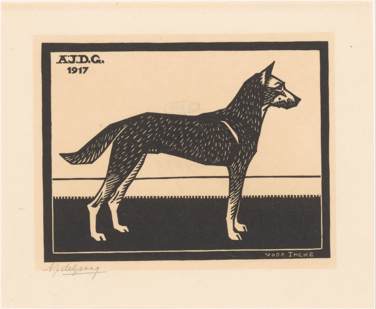 Julie de Graag — Dog | Woodcut Print