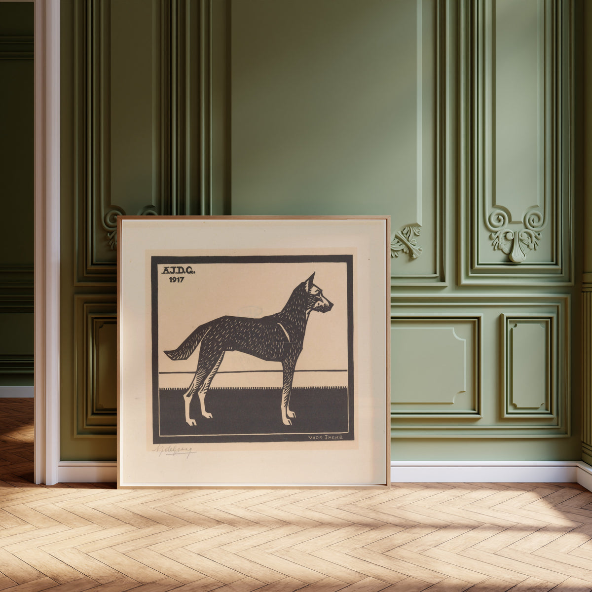 Julie de Graag — Dog | Woodcut Print