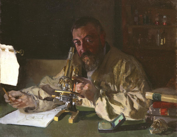 Joaquín Sorolla — Dr. Simarro at the Microscope | Fine Art Print
