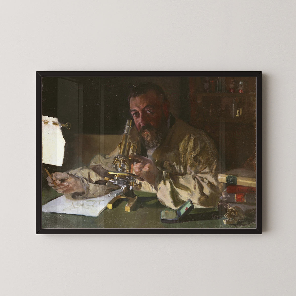 Joaquín Sorolla — Dr. Simarro at the Microscope | Fine Art Print