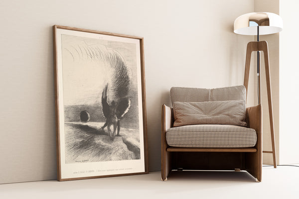 Odilon Redon — Dreams: In the Shadow of the Wing, the Black Creature Bit | Symbolist Art Print