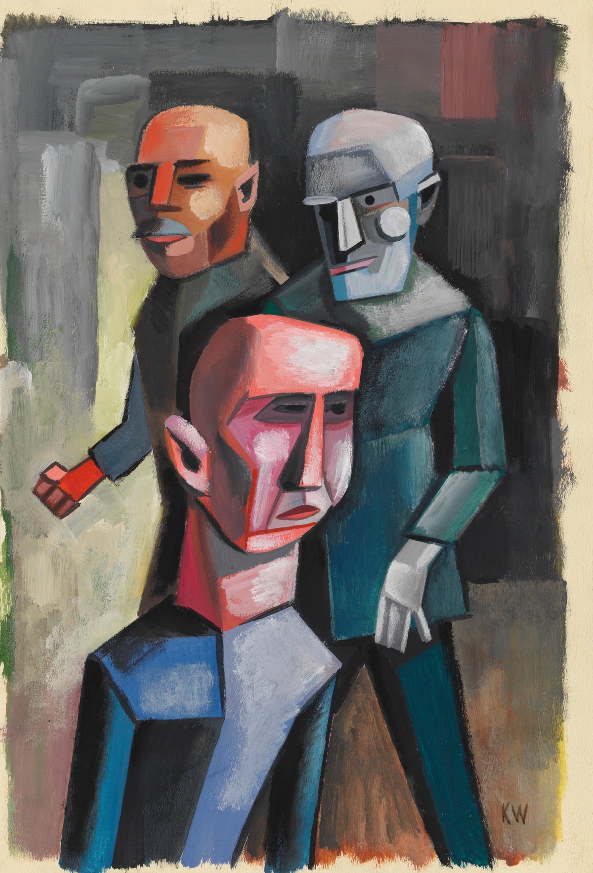 Karl Wiener — Drei Männer (Three Men) | Modernist Art Print