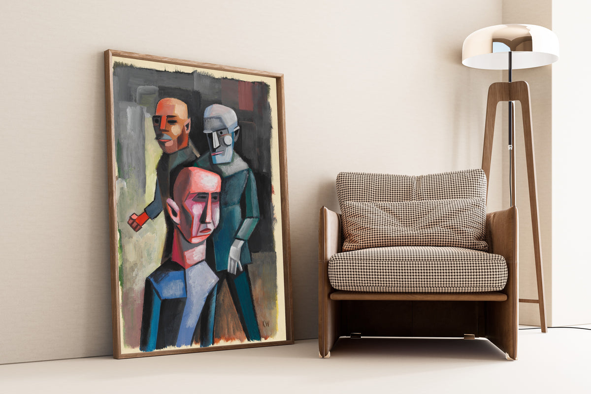 Karl Wiener — Drei Männer (Three Men) | Modernist Art Print