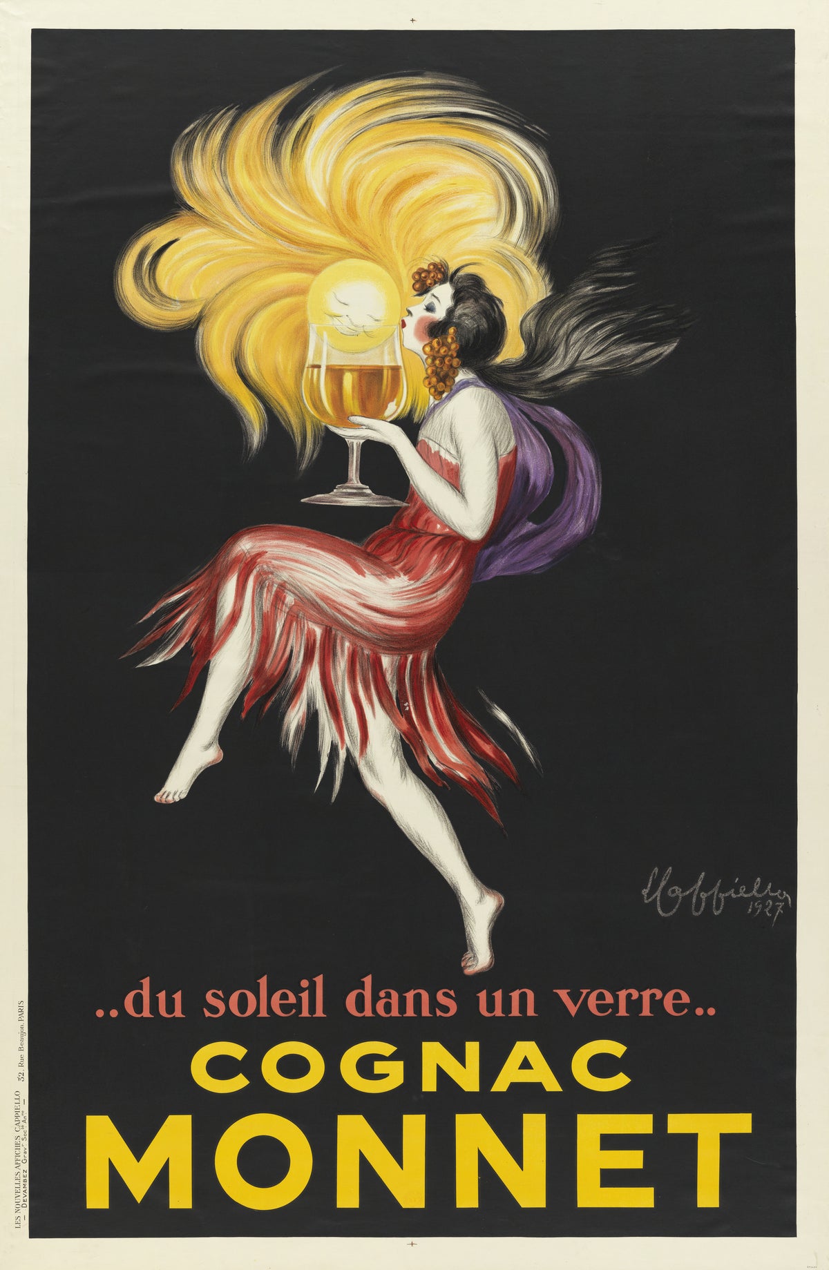 Leonetto Cappiello — Du soleil dans un verre, Cognac Monnet | Vintage Poster Print