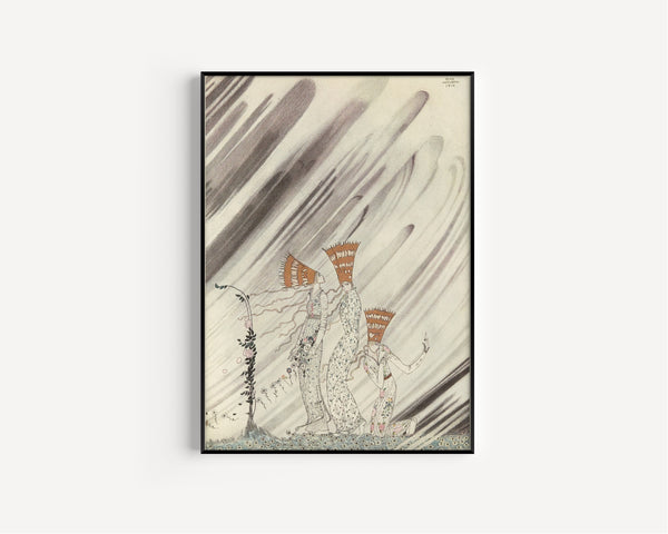Kay Nielsen — East of the Sun and West of the Moon: A Big Dense Snowdrift Came and Carried Them Away | Fairy Tale Illustration Print
