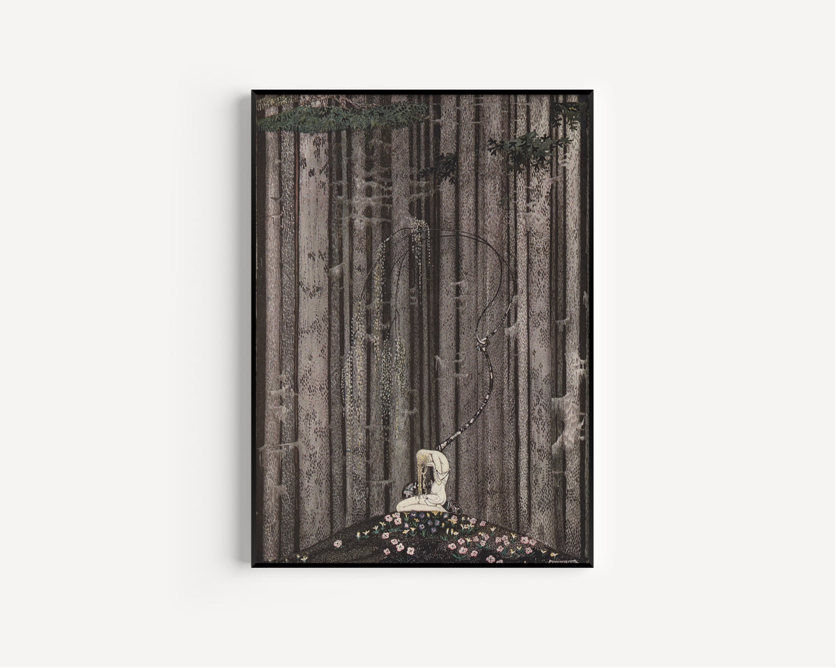 Kay Nielsen — East of the Sun and West of the Moon: A Little Green Patch in the Midst of the Gloomy Thick Wood | Fairy Tale Illustration Print