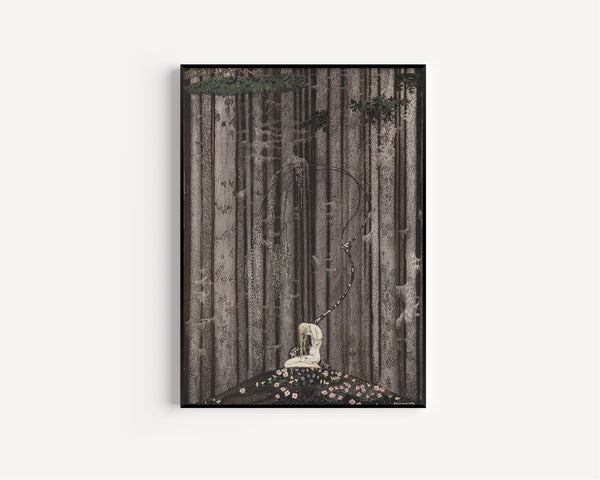 Kay Nielsen — East of the Sun and West of the Moon: A Little Green Patch in the Midst of the Gloomy Thick Wood | Fairy Tale Illustration Print