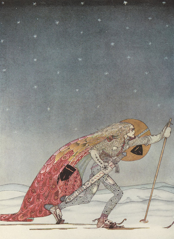Kay Nielsen — East of the Sun and West of the Moon: A Pair of Snow-Shoes | Fairy Tale Illustration Print