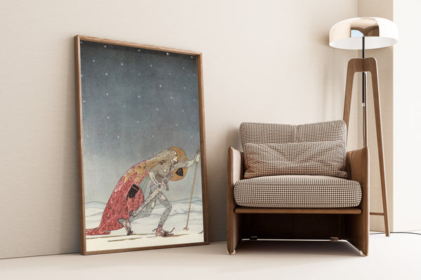 Kay Nielsen — East of the Sun and West of the Moon: A Pair of Snow-Shoes | Fairy Tale Illustration Print