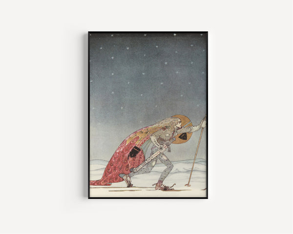Kay Nielsen — East of the Sun and West of the Moon: A Pair of Snow-Shoes | Fairy Tale Illustration Print