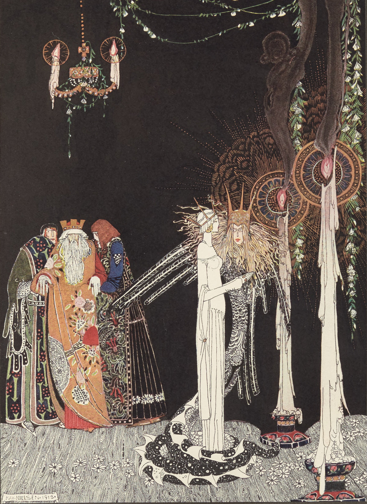 Kay Nielsen — East of the Sun and West of the Moon: She Saw the Lindworm for the First Time | Fairy Tale Illustration Print