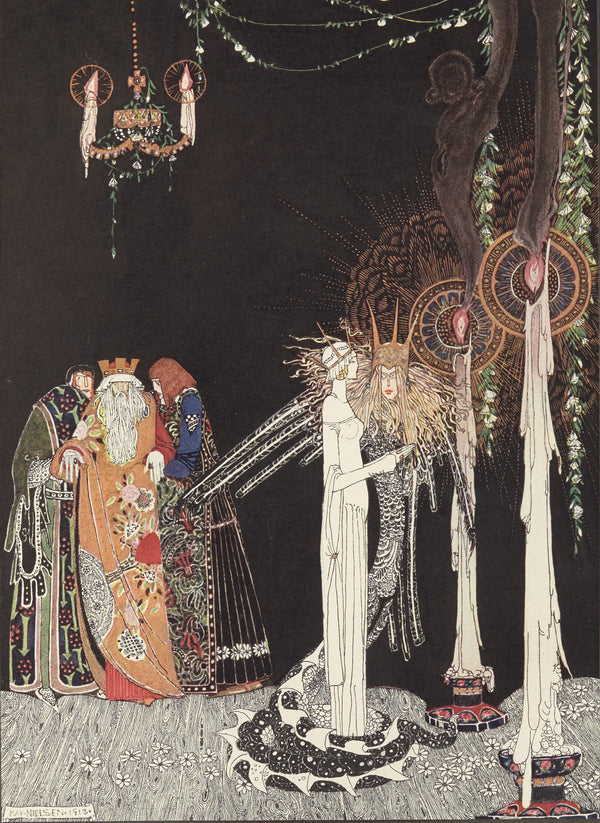 Kay Nielsen — East of the Sun and West of the Moon: She Saw the Lindworm for the First Time | Fairy Tale Illustration Print