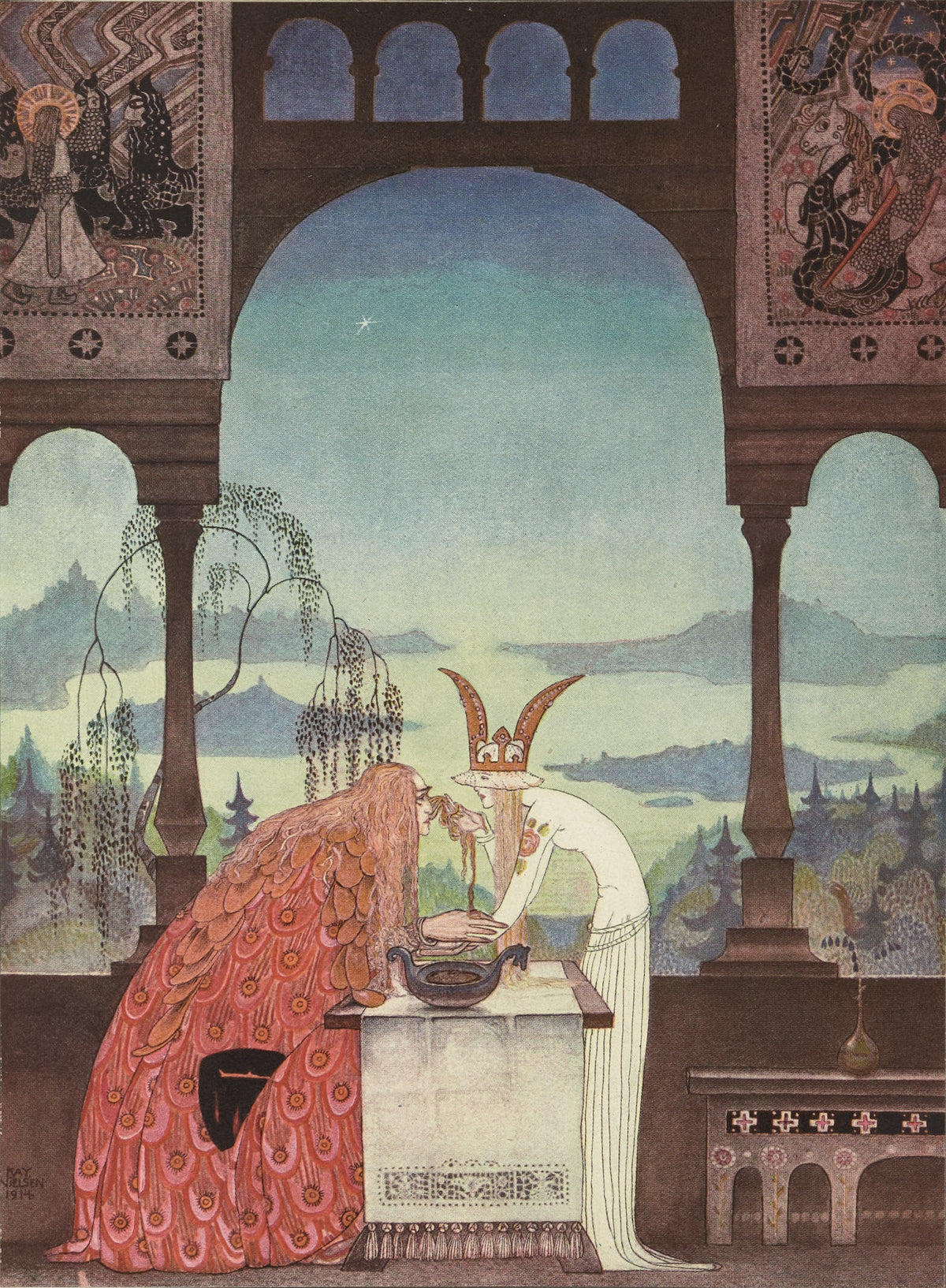 Kay Nielsen — East of the Sun and West of the Moon: The King Went into the Castle | Fairy Tale Illustration Print