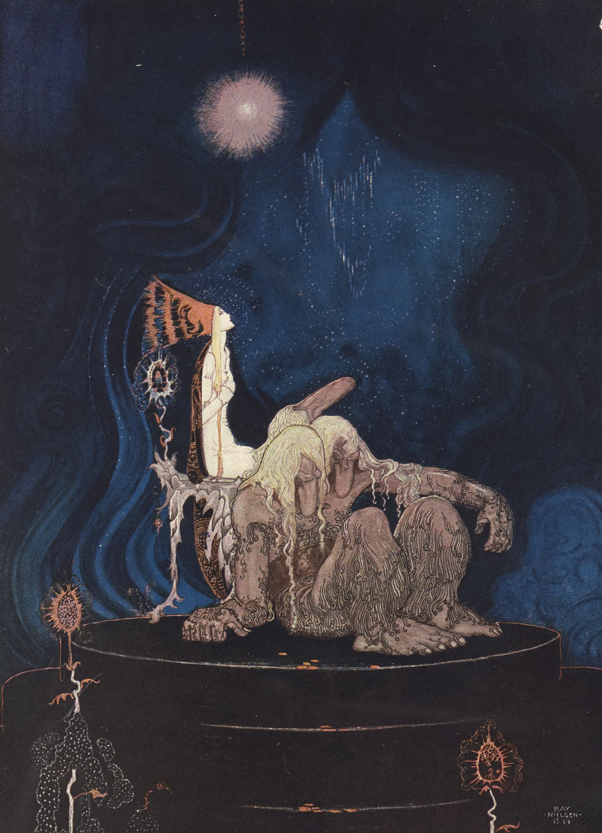 Kay Nielsen — East of the Sun and West of the Moon: The Troll Fell Asleep and Began Snoring | Fairy Tale Illustration Print