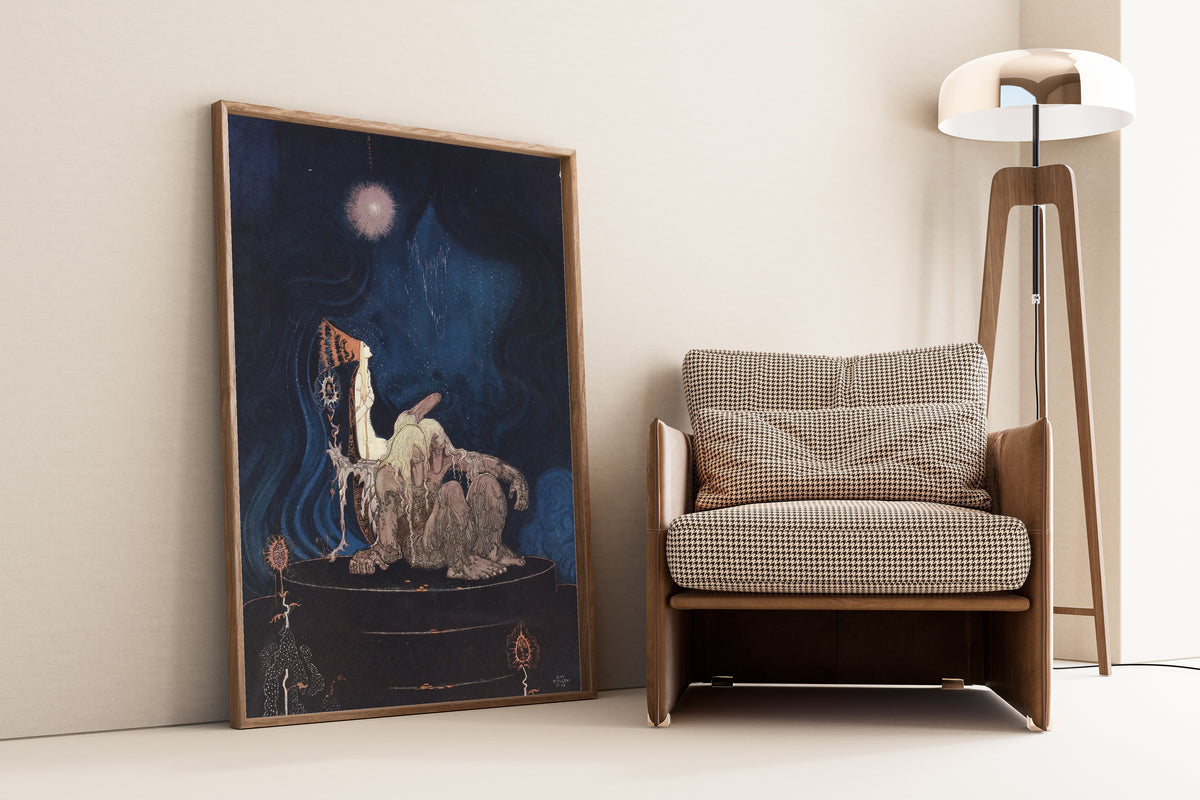 Kay Nielsen — East of the Sun and West of the Moon: The Troll Fell Asleep and Began Snoring | Fairy Tale Illustration Print