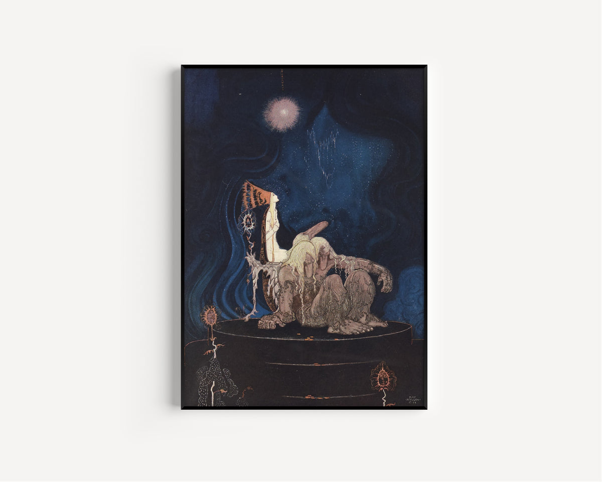 Kay Nielsen — East of the Sun and West of the Moon: The Troll Fell Asleep and Began Snoring | Fairy Tale Illustration Print