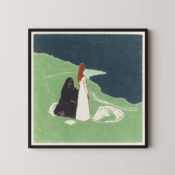 Edvard Munch — Two Women on the Shore | Woodcut Print