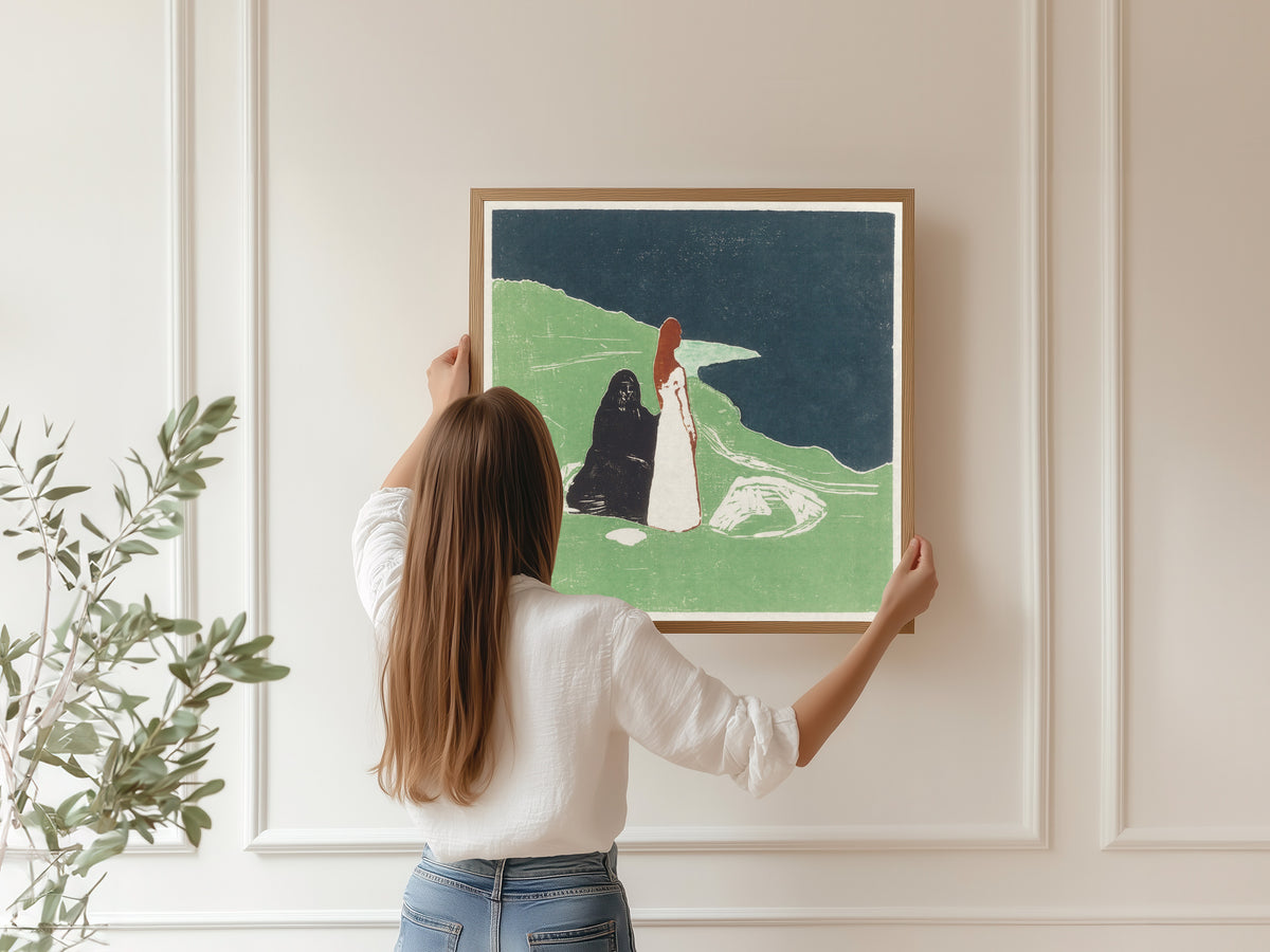 Edvard Munch — Two Women on the Shore | Woodcut Print